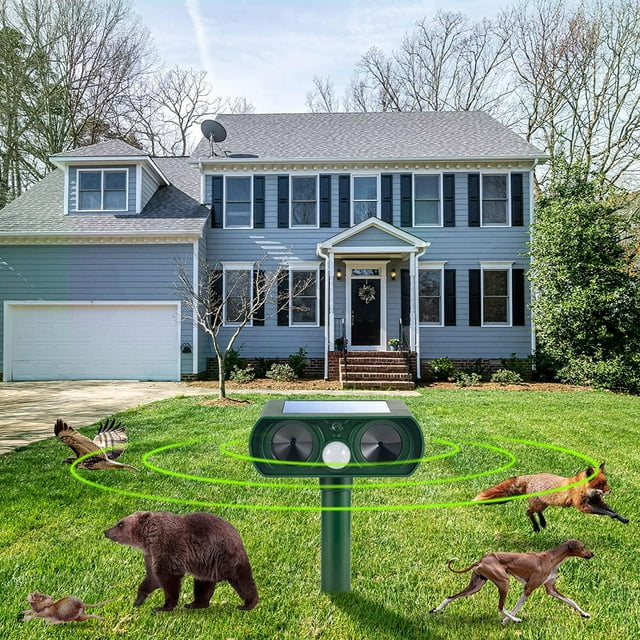 Solar Powered and Ultrasonic Animal Repellent