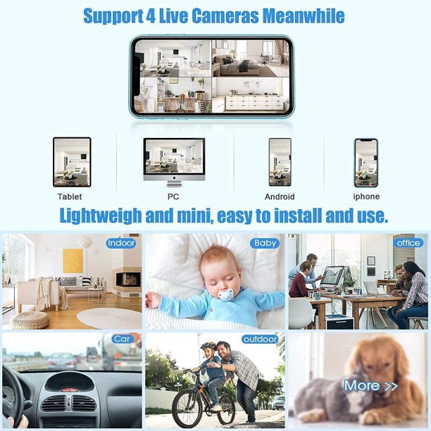Mini Wireless Magnetic Camera with Audio and Video Live Feed