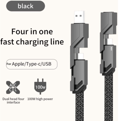 Versatile Fast Charging USB Type C Cable Anti Tangle 100W