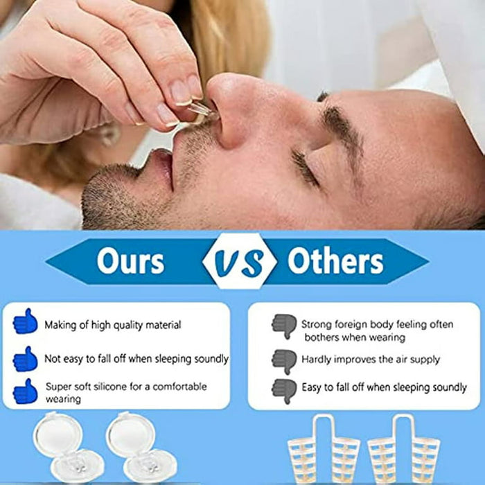 4x Anti Snoring Nose Clips for Effective Sleep