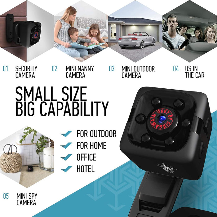 HD 1080P Wi-Fi enabled Home Security Mini Camera with Night Vision