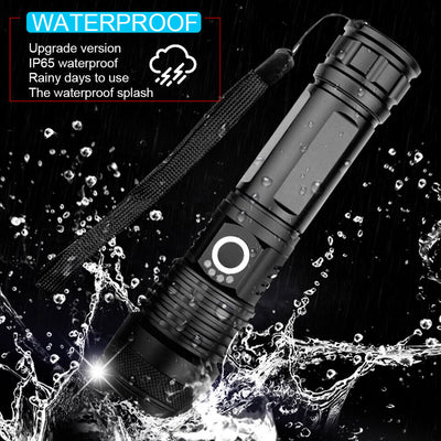 90000LM Rechargeable and Super Bright LED Tactical Flashlight