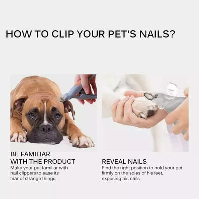 Magnification Trimmer Lens for Pets with LED Light Nail Clippers