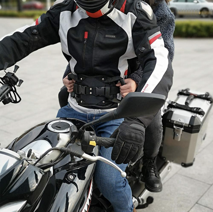 GRIPSAFE™- THE MOTORCYCLE PASSENGER SAFETY BELT SYSTEM