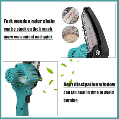 4 Inch Cordless Hand-Held Mini Electric Chainsaw