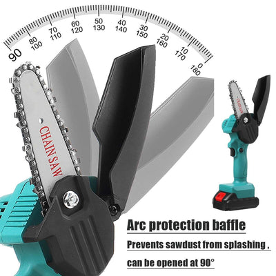 4 Inch Cordless Hand-Held Mini Electric Chainsaw