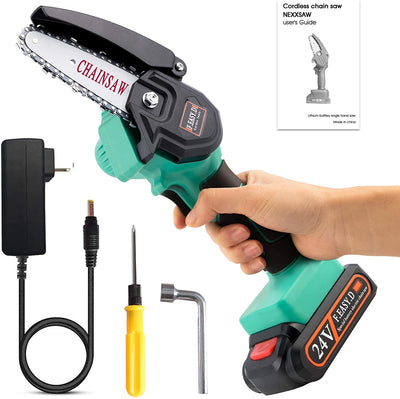 4 Inch Cordless Hand-Held Mini Electric Chainsaw