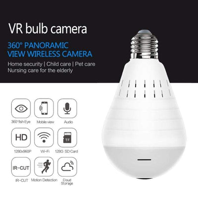 LED Wireless Panoramic (360) Home Security Light Bulb