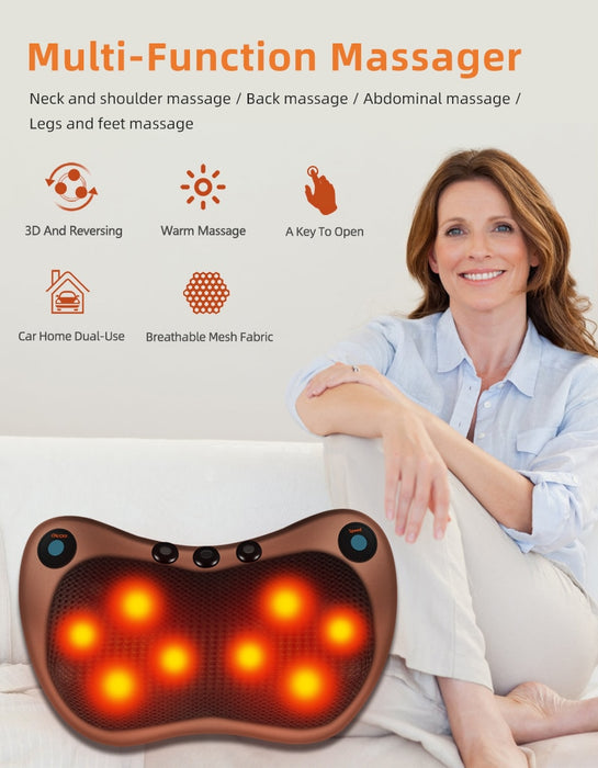 Neck Massager Pillow (Infrared Rotating Head)
