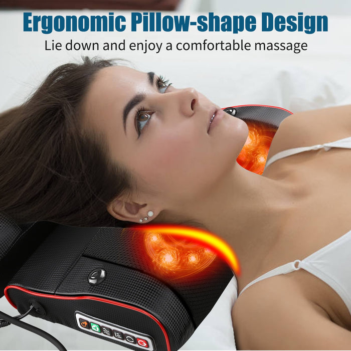 Shiatsu Massage Pillow With Lumbar And Cervical Spine Stretcher